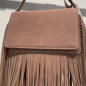 Zara Suede Fringe Purse